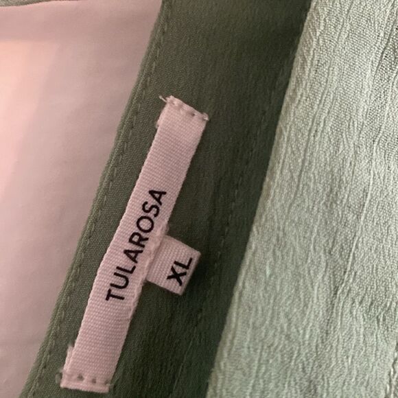 NWT REVOLVE Tularosa Ethereal Sage Mint Green Kaia Ruffle Sheer Top Blouse - Picture 17 of 17